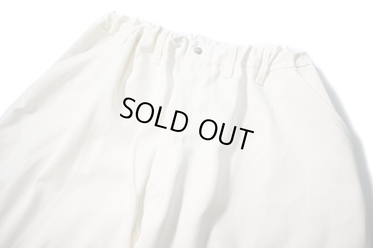 画像2: Deadstock Universal Overall Customized Double Front Big Painter Pants White (2)