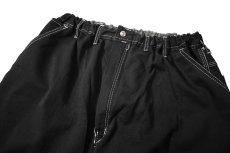 画像2: Deadstock Universal Overall Customized Double Front Big Painter Pants Dyed Black (2)