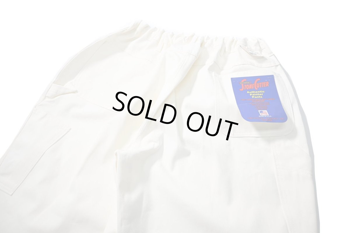 画像4: Deadstock Universal Overall Customized Double Front Big Painter Pants White (4)