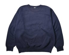 画像1: 90s Used Lands' End Blank Sweat Shirt Navy made in USA (1)
