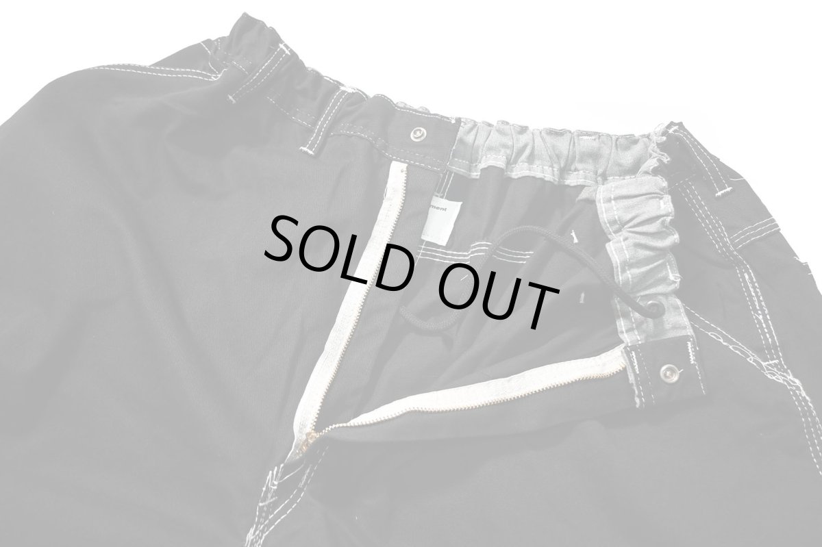 画像6: Deadstock Universal Overall Customized Double Front Big Painter Pants Dyed Black (6)