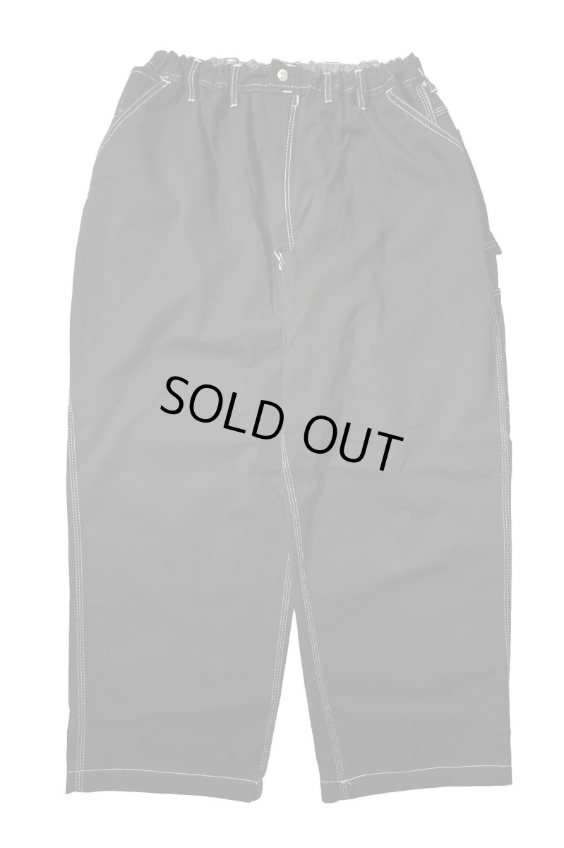 画像1: Deadstock Universal Overall Customized Double Front Big Painter Pants Dyed Black (1)