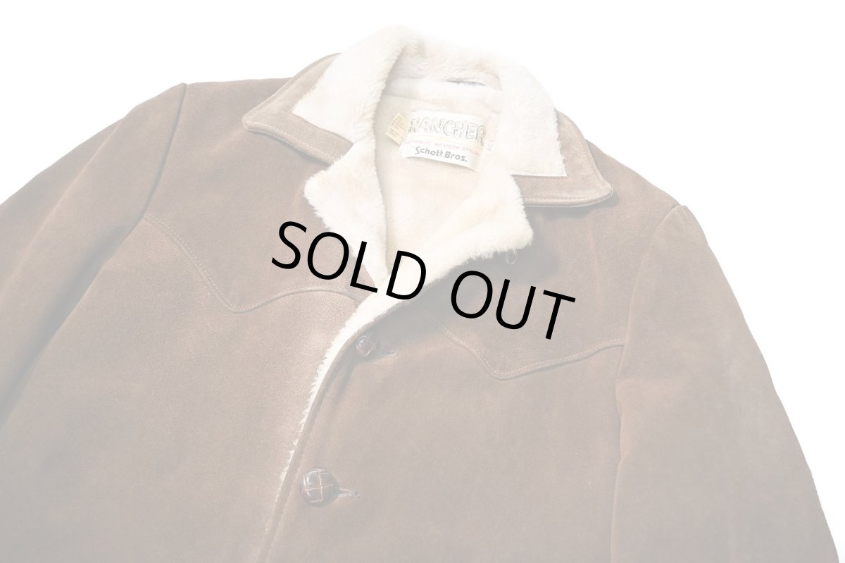 画像3: 70s Used Rancher by Schott Suede Ranch Coat (3)