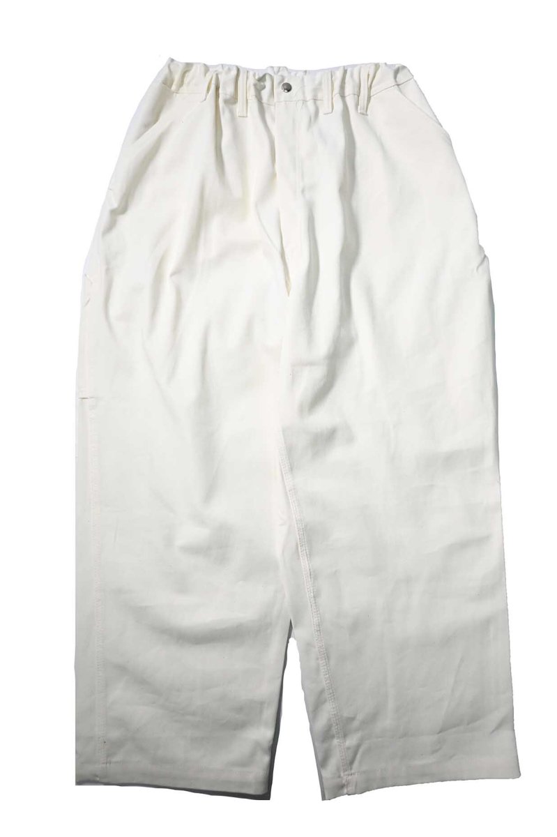画像1: Deadstock Universal Overall Customized Double Front Big Painter Pants White (1)