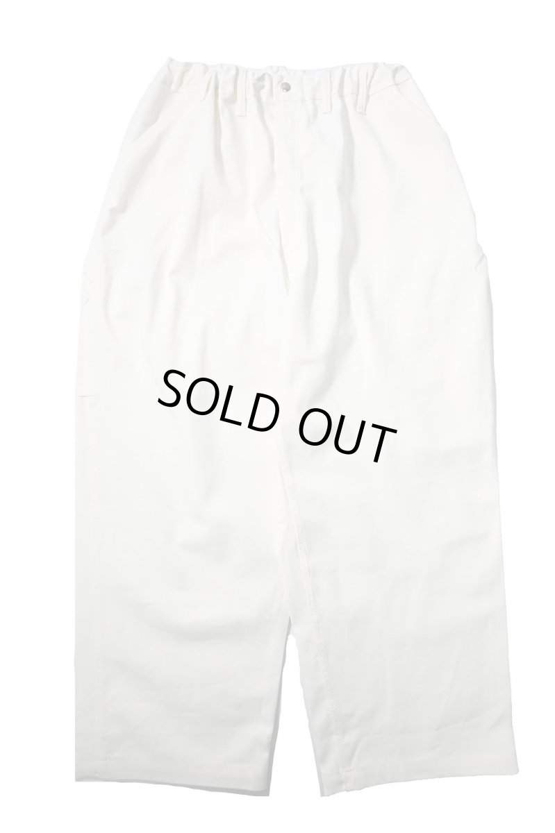 画像1: Deadstock Universal Overall Customized Double Front Big Painter Pants White (1)