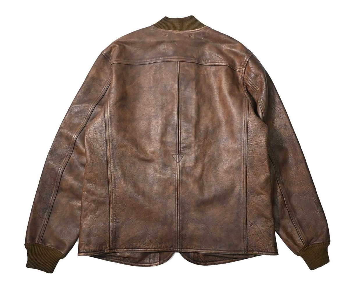 画像2: RRL Leather Car Coat ラルフローレン (2)