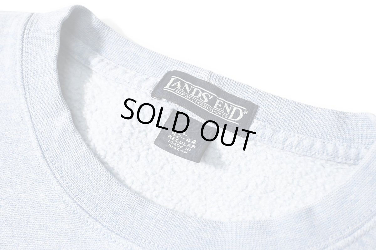画像4: 90s Used Lands' End Blank Sweat Shirt Sax (4)