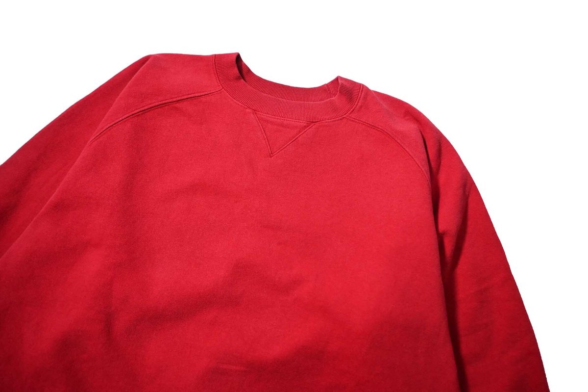 画像2: 90s Used Gap Raglan Sleeve Blank Sweat Shirt Red (2)