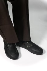 画像6: VANS 2-Eyelet Boat Shoe Leather Black バンズ　 (6)