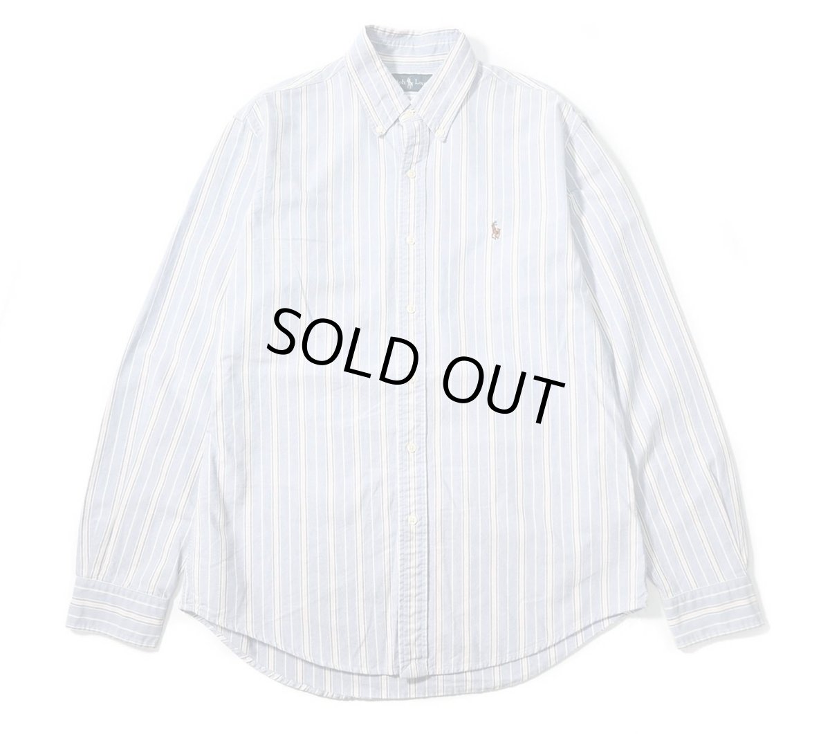 画像1: Used Ralph Lauren Stripe B/D Shirt (1)