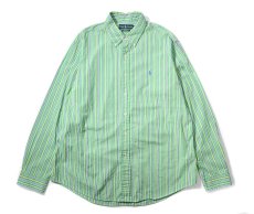 画像1: 90s Used Ralph Lauren Stripe B/D Shirt "Custom Fit" (1)