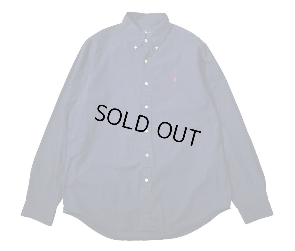 画像1: Used Ralph Lauren B/D Broad Shirt Navy (1)