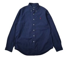 画像1: Used Ralph Lauren B/D Broad Shirt Navy (1)