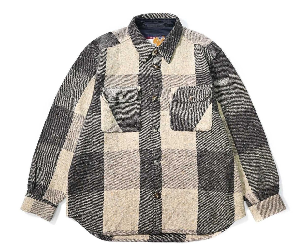 画像1: 90s Used Structure Gear Wool Shirt Jacket (1)