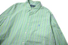 画像2: 90s Used Ralph Lauren Stripe B/D Shirt "Custom Fit" (2)