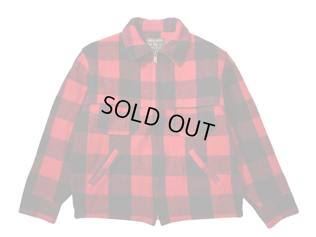 画像1: 90-00s Used Woolrich Buffalo Check Wool Jacket made in USA (1)