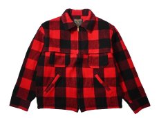 画像1: 90-00s Used Woolrich Buffalo Check Wool Jacket made in USA (1)