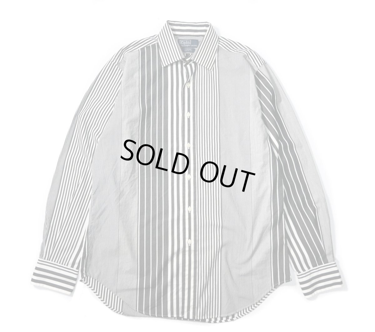 画像1: 90s Used Polo Ralph Lauren Crazy Pattern Stripe B/D Shirt "Curham" (1)