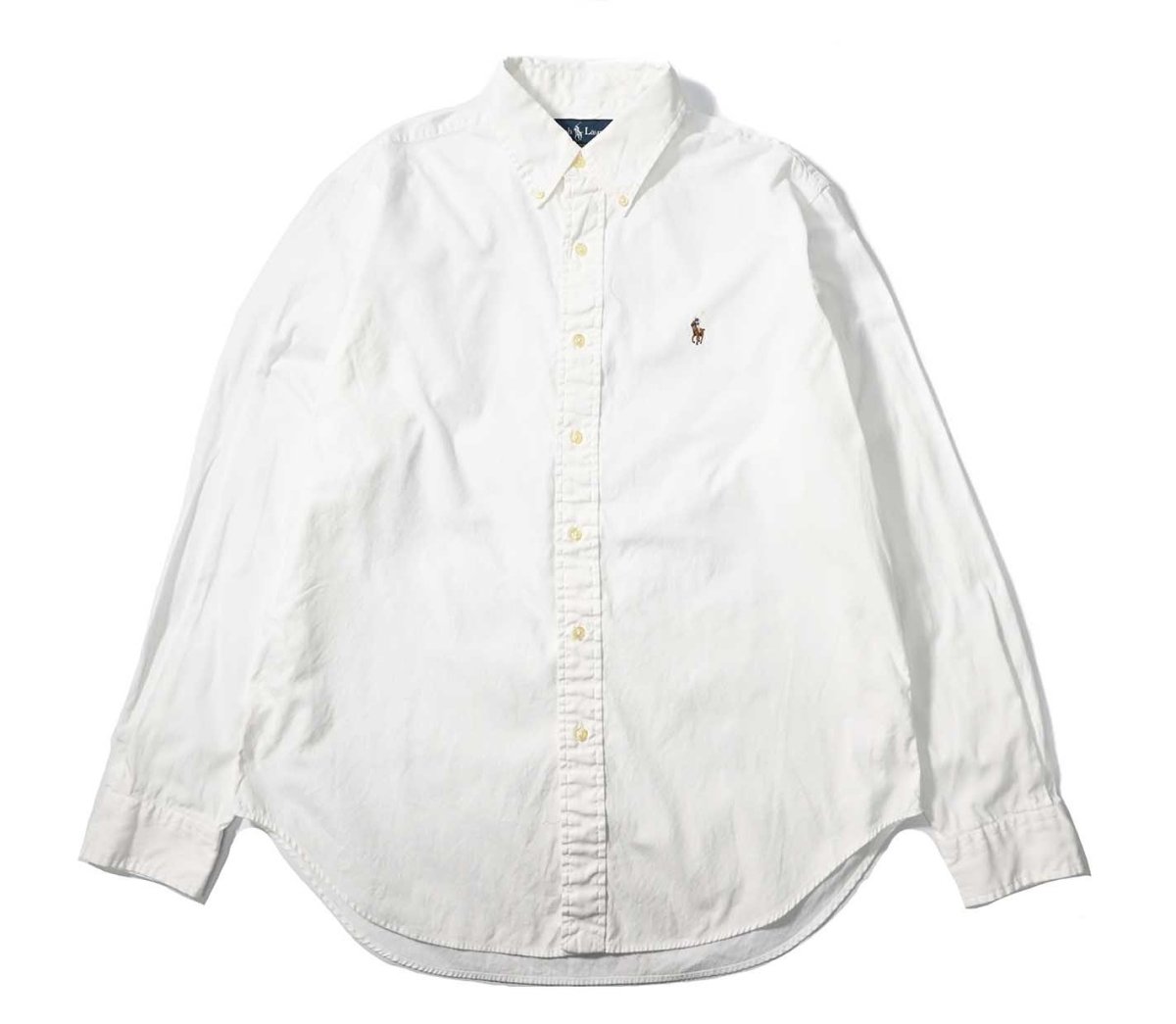 画像1: 90s Used Ralph Lauren B/D Broad Shirt "Classic Fit" White (1)
