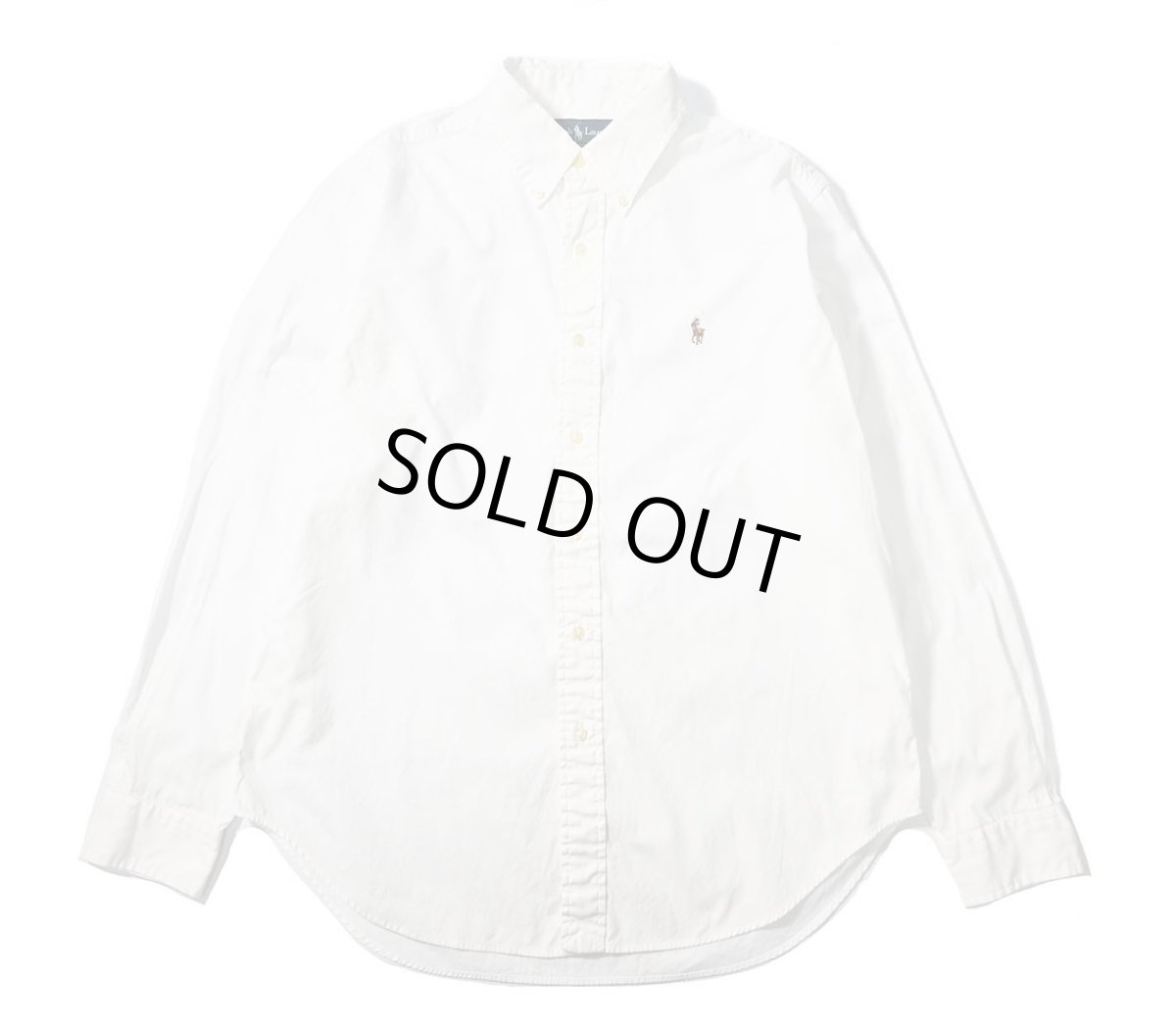 画像1: 90s Used Ralph Lauren B/D Broad Shirt "Classic Fit" White (1)