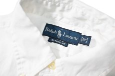 画像4: 90s Used Ralph Lauren B/D Broad Shirt "Classic Fit" White (4)