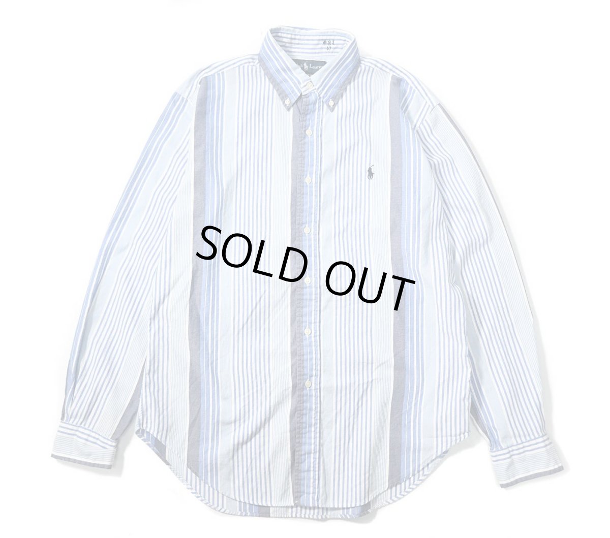 画像1: 90s Used Ralph Lauren Crazy Pattern Stripe B/D Shirt "Classic Fit" (1)