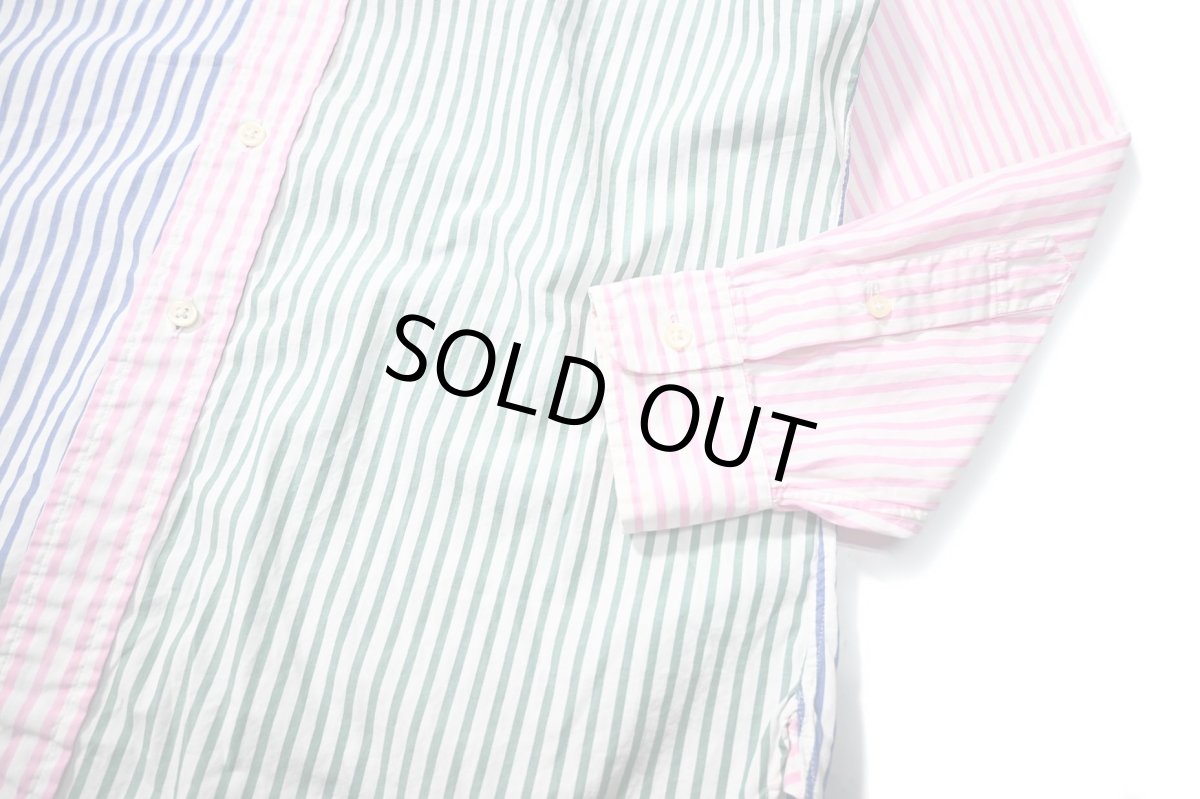 画像3: 90s Used Ralph Lauren Crazy Pattern Stripe B/D Shirt "Classic Fit" (3)