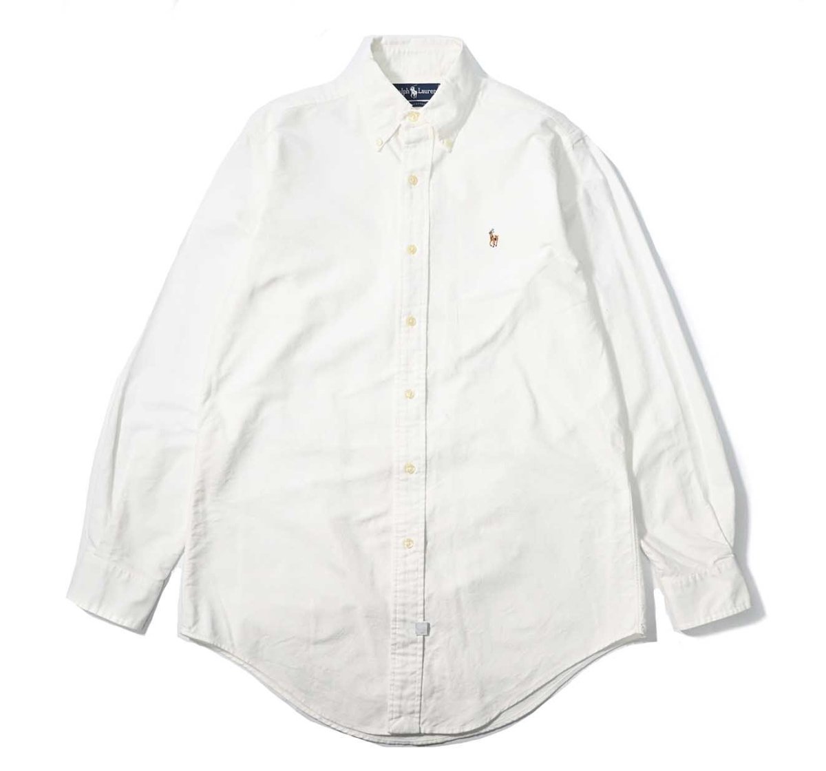 画像1: 90s Used Ralph Lauren B/D Oxford Shirt White (1)