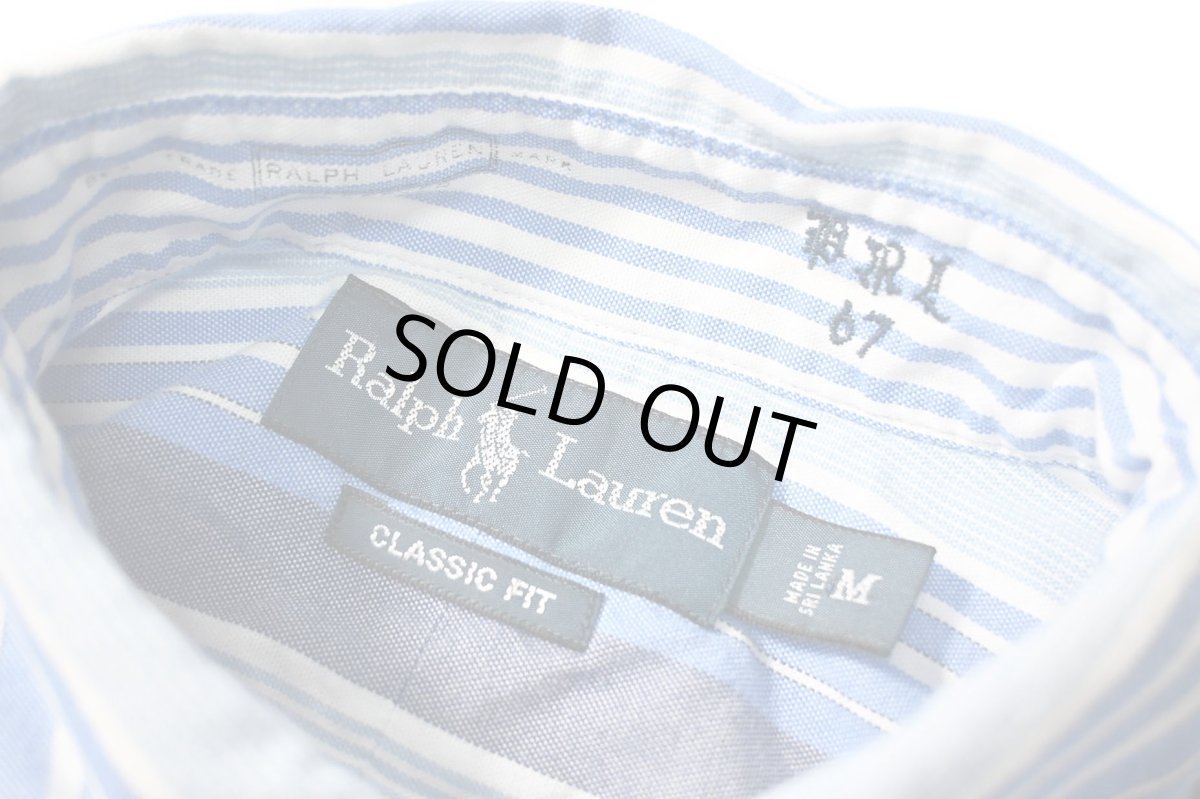 画像4: 90s Used Ralph Lauren Crazy Pattern Stripe B/D Shirt "Classic Fit" (4)