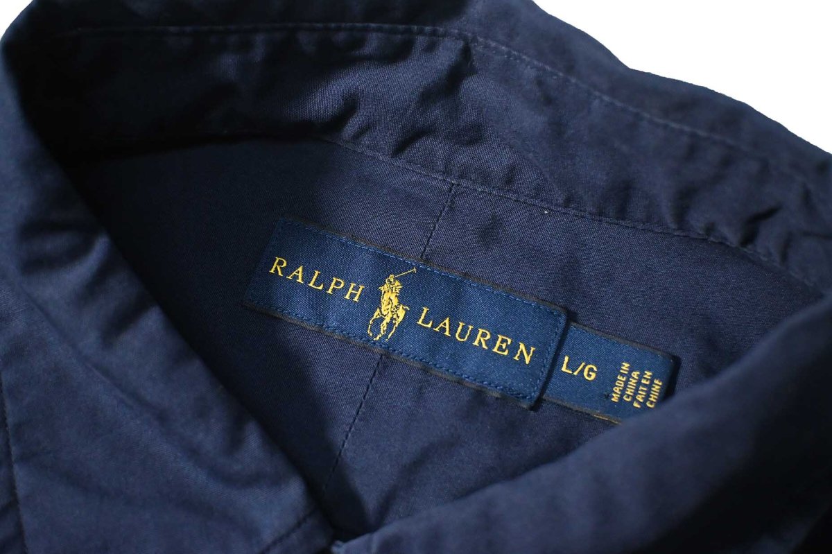 画像4: Used Ralph Lauren B/D Broad Shirt Navy (4)