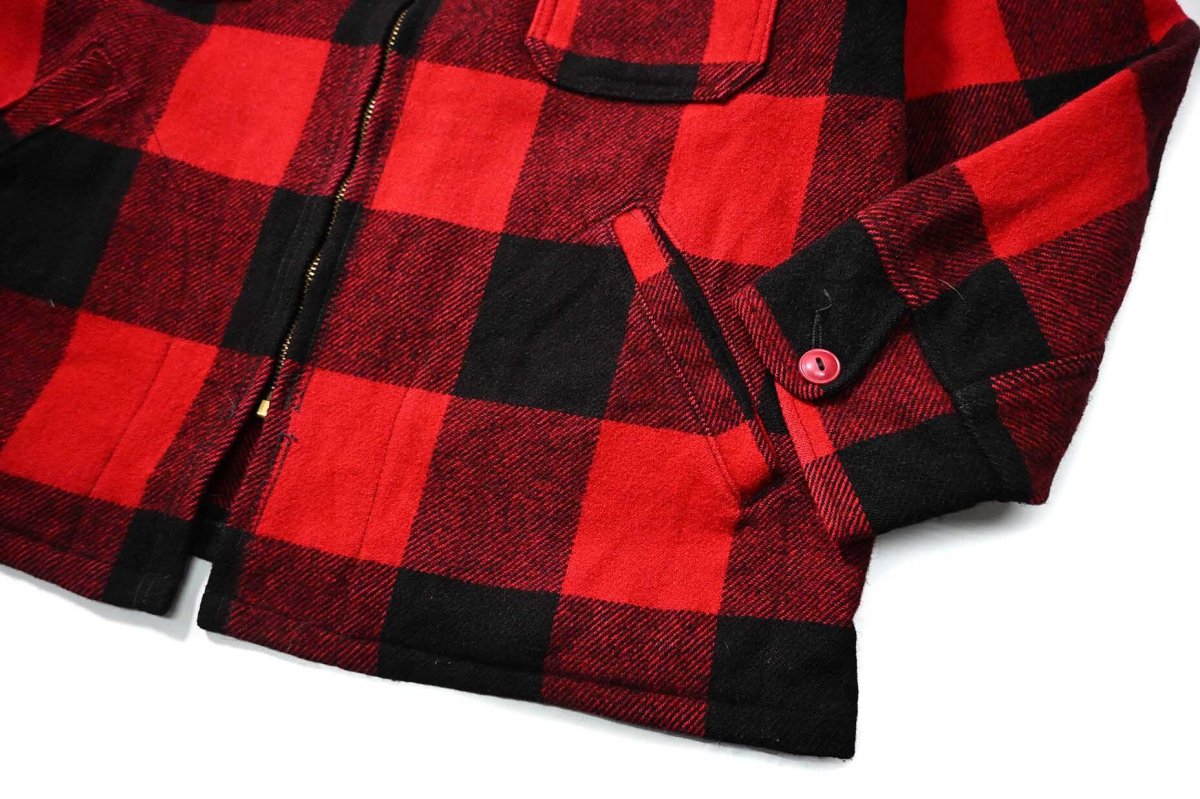 画像4: 70s Used Woolrich Buffalo Check Wool Jacket (4)