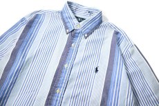 画像2: 90s Used Ralph Lauren Crazy Pattern Stripe B/D Shirt "Classic Fit" (2)