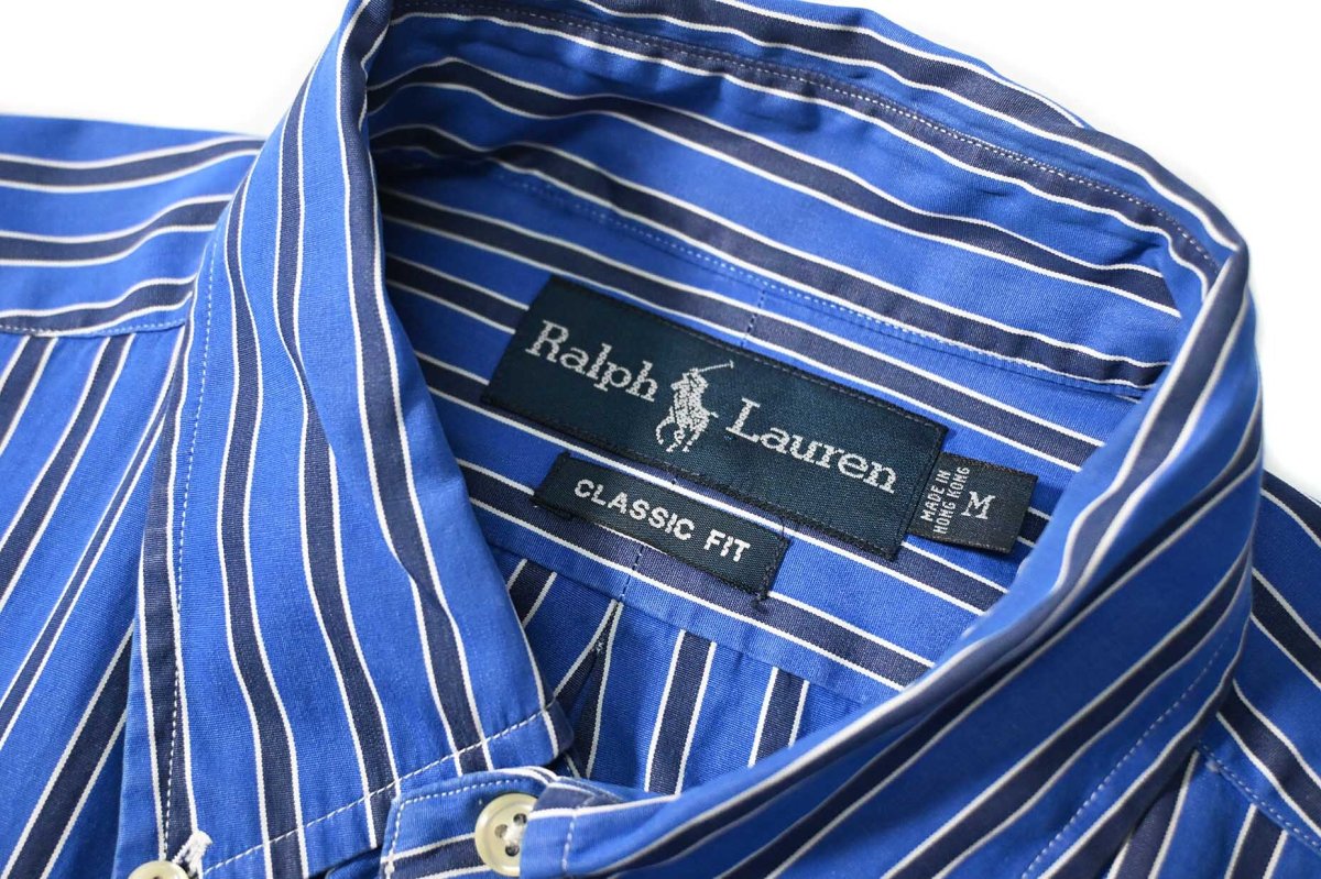 画像4: 90s Used Ralph Lauren Stripe B/D Shirt "Classic Fit" (4)