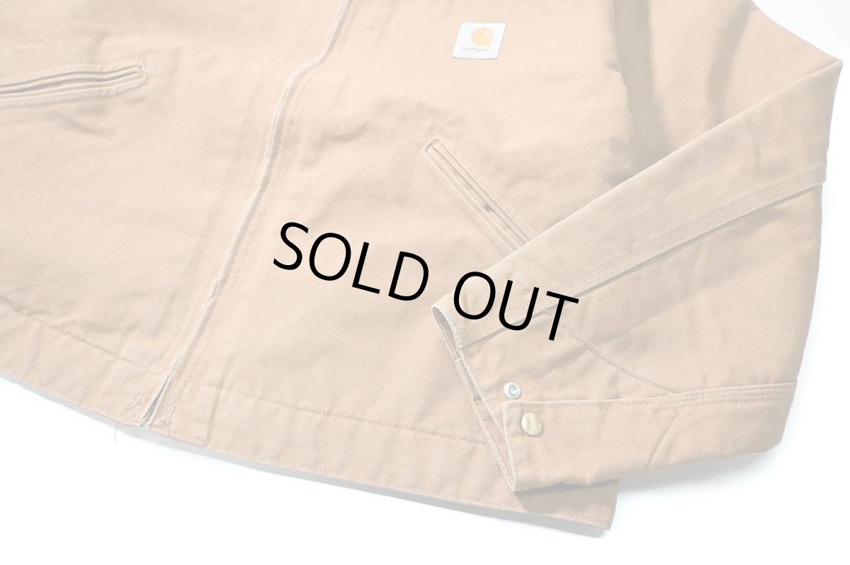 画像4: 00s Used Carhartt Blanket Lined Duck Detroit Jacket Brown made in USA (4)