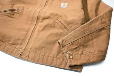 画像4: 00s Used Carhartt Blanket Lined Duck Detroit Jacket Brown made in USA (4)