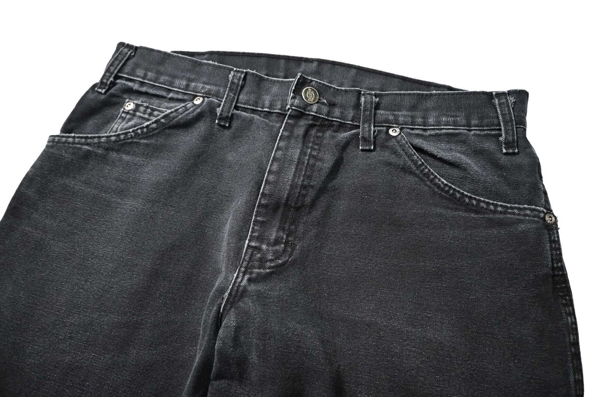画像2: 00s Used Dickies Duck Carpenter Pants Black (2)