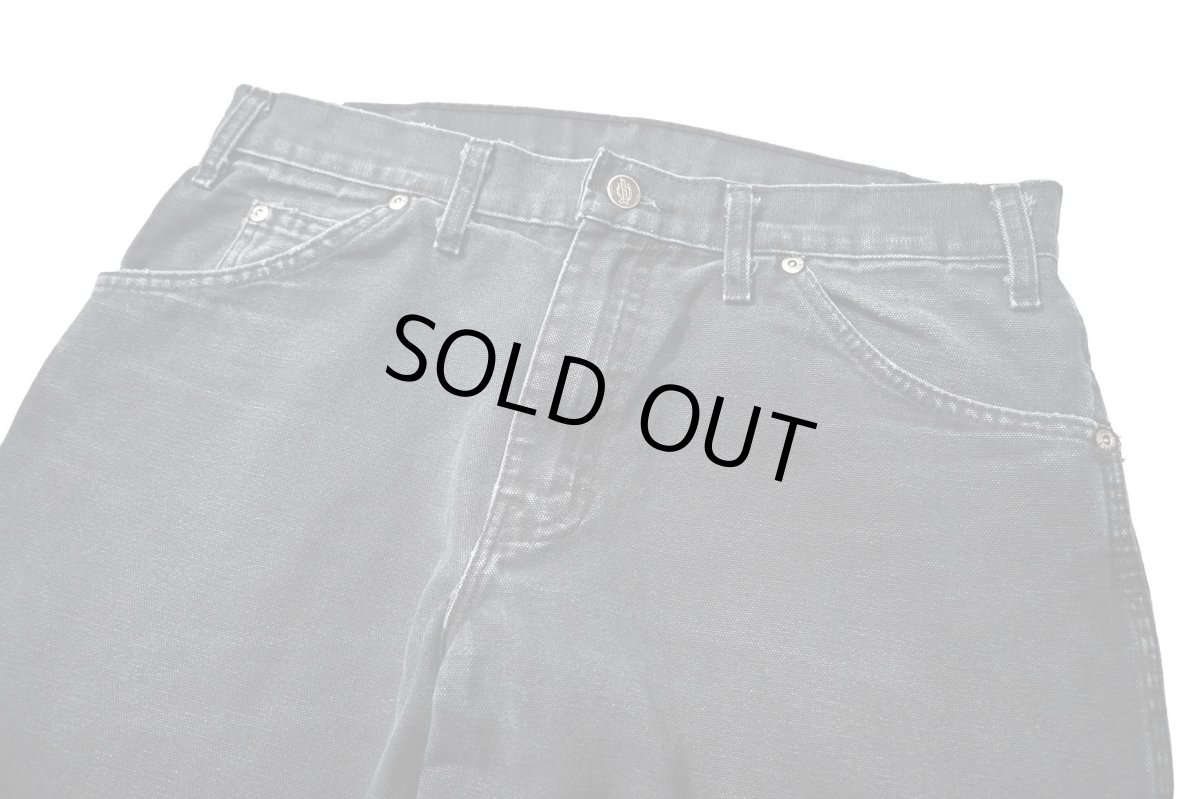 画像2: 00s Used Dickies Duck Carpenter Pants Black (2)