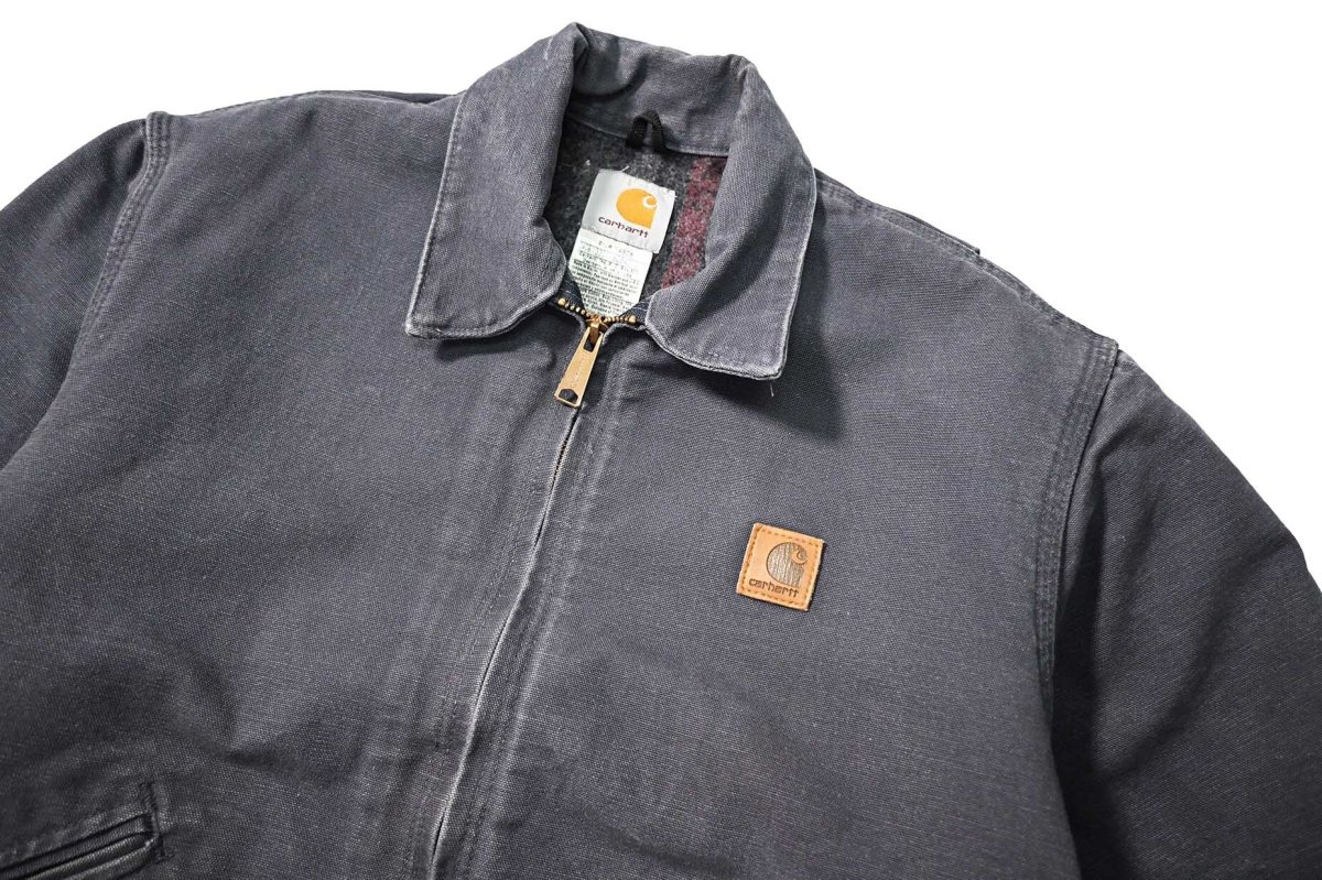 画像3: 08' Used Carhartt Blanket Lined Duck Detroit Jacket Petrol Blue (3)