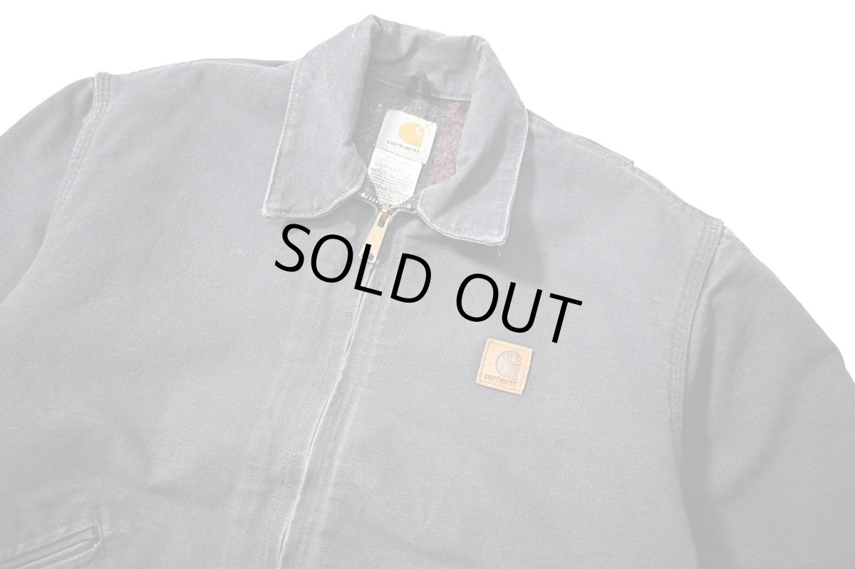 画像3: 08' Used Carhartt Blanket Lined Duck Detroit Jacket Petrol Blue (3)