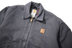 画像3: 08' Used Carhartt Blanket Lined Duck Detroit Jacket Petrol Blue (3)