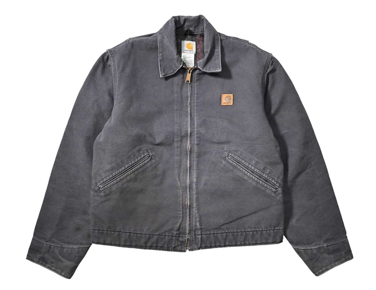 画像1: 08' Used Carhartt Blanket Lined Duck Detroit Jacket Petrol Blue (1)