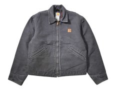 画像1: 08' Used Carhartt Blanket Lined Duck Detroit Jacket Petrol Blue (1)