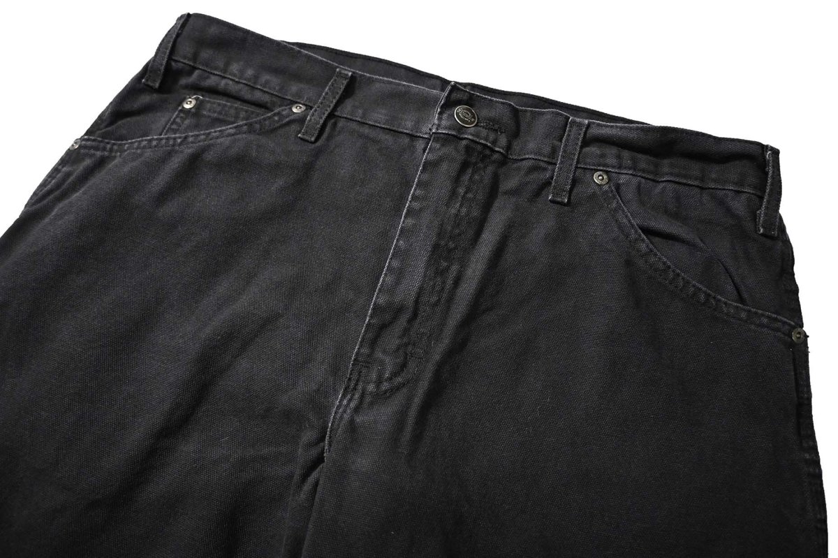 画像2: 14' Used Dickies Duck Carpenter Pants Black (2)