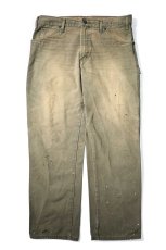画像1: 00s Used Dickies Duck Carpenter Pants Moss (1)