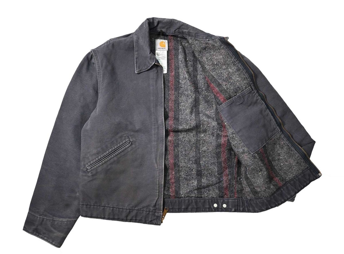 画像5: 08' Used Carhartt Blanket Lined Duck Detroit Jacket Petrol Blue (5)