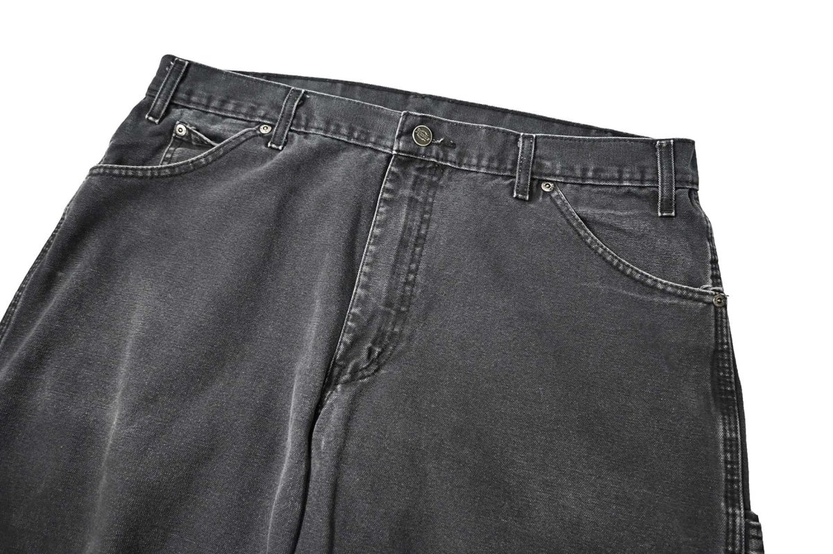 画像2: 18' Used Dickies Duck Carpenter Pants Black (2)
