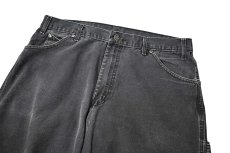 画像2: 18' Used Dickies Duck Carpenter Pants Black (2)