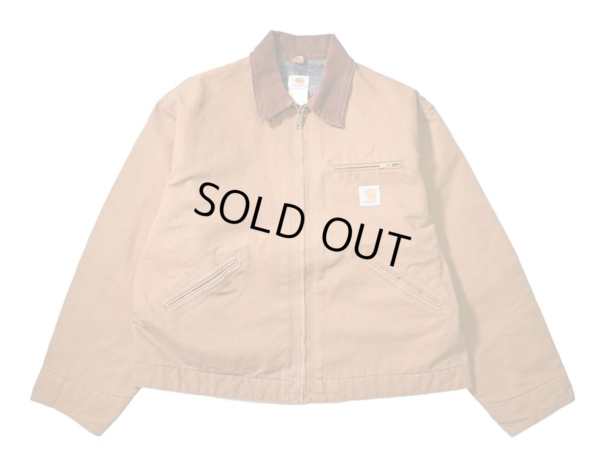 画像1: 00s Used Carhartt Blanket Lined Duck Detroit Jacket Brown made in USA (1)