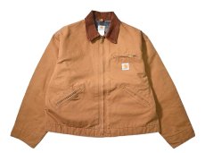 画像1: 00s Used Carhartt Blanket Lined Duck Detroit Jacket Brown made in USA (1)