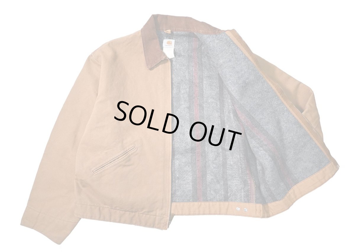 画像5: 00s Used Carhartt Blanket Lined Duck Detroit Jacket Brown made in USA (5)